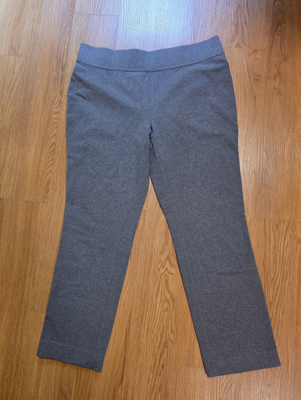 Lands' End Gray Women's Starfish Mid Rise Slim Leg Pants Size L (14-16)